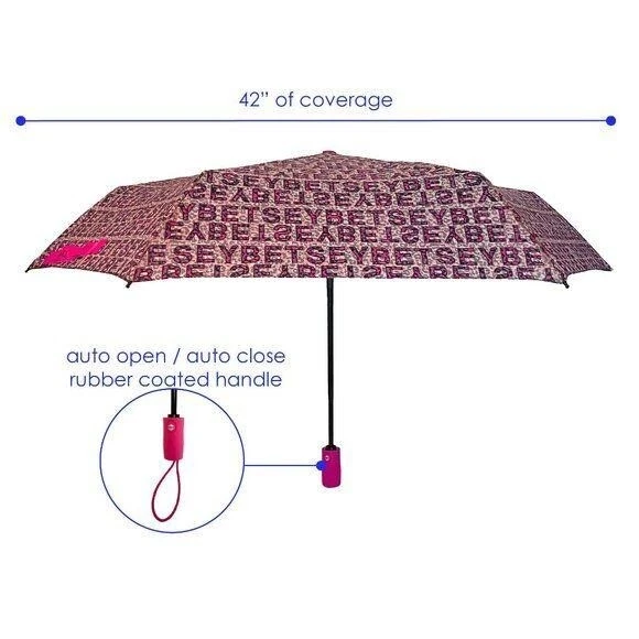 Paraguas Betsey Johnson Betsey logotipo de leopardo Foto 3 de 3