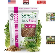 Organic Salad Mix   Non-GMO Microgreen Seeds for Growing   Healthy Broccoli, ...