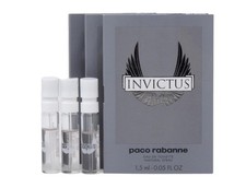 3X PACO RABANNE INVICTUS EDT 1.5ml .05fl oz x 3 COLOGNE SPRAY SAMPLE VIALS NEW
