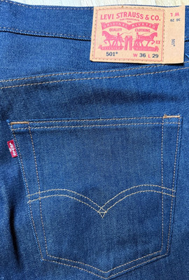 Levi`s 501 xx  Jeans  Shrink- To- Fit Raw Denim size W 36 (38) / L 29  BNWOT Neu