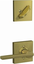 Schlage F59-LAT-COL Latitude Lever Single Cylinder Keyed Entry - Brass