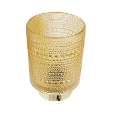 B- Battery Operated Lamp With Timer LED Bulb Amber Glass Table Lamp Decorative