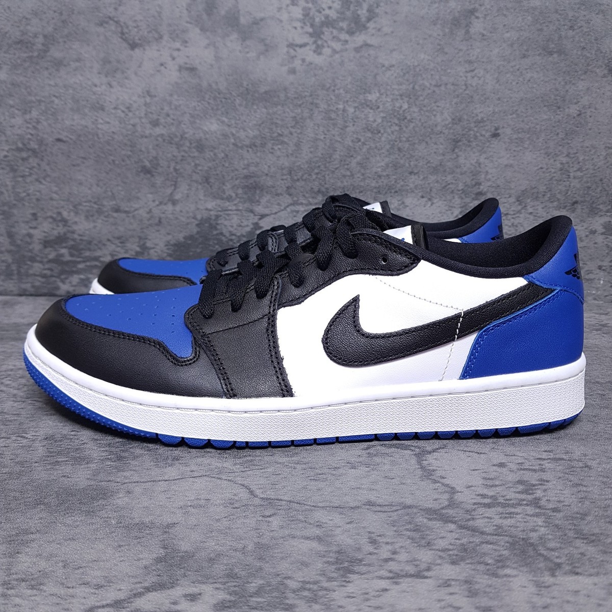 NIKE AIR JORDAN 1 Low Golf Shoes Mens 10.5 Blue Royal Toe Black
