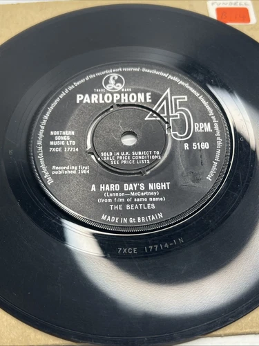 The Beatles - A Hard Days Night - 7" Vinyl Record Single - 1964 Parlophone R5160