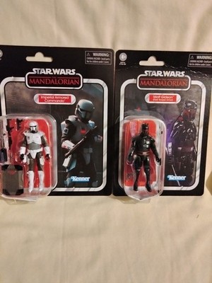 Star Wars mandalorian Lot Of Two Imperial Armored Commando & Moff Gideon.