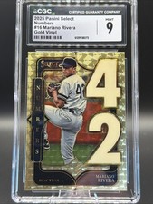 💥 1/1 Mariano Rivera Gold Vinyl💥 2025 Panini Select Numbers NY Yankees Mint