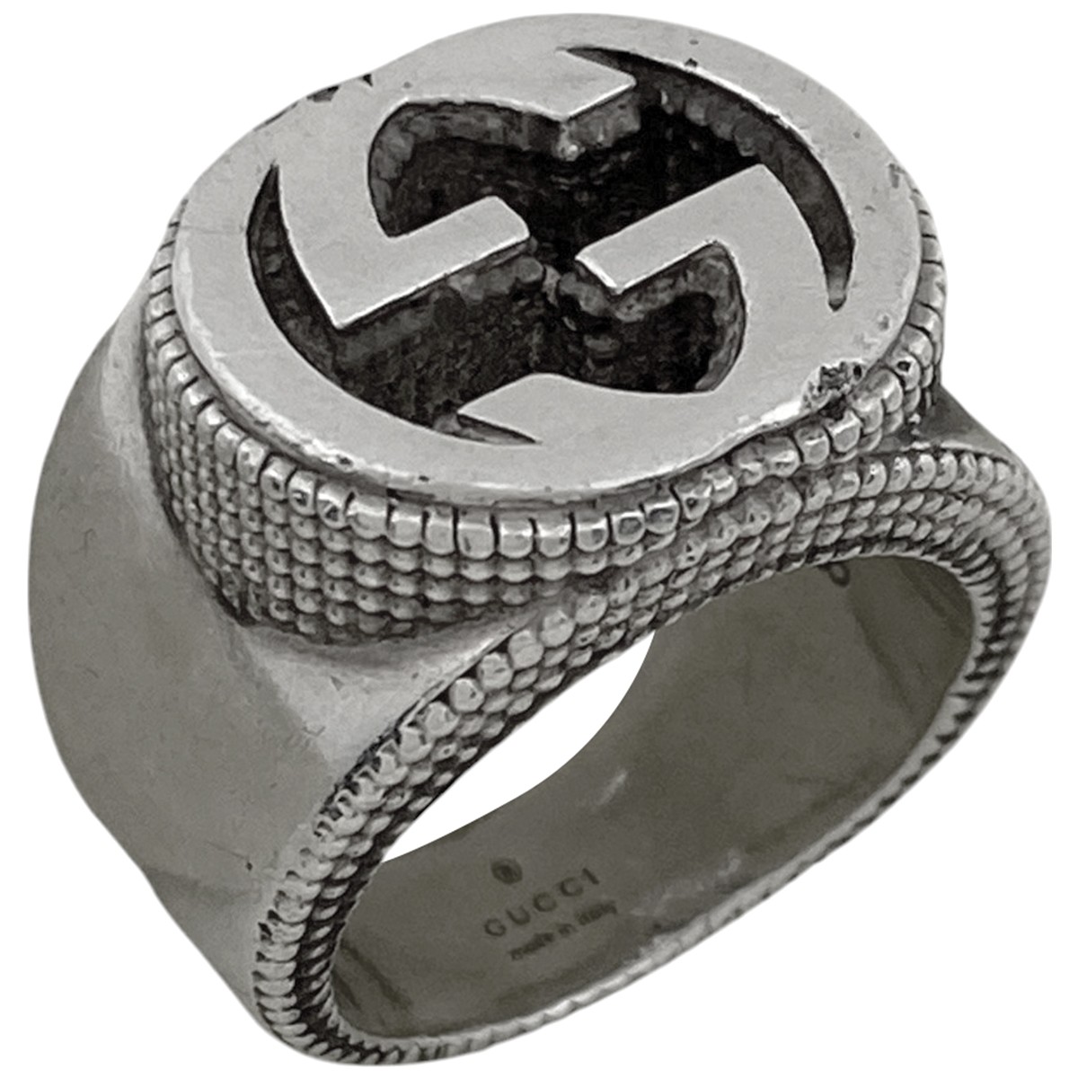 GUCCI GG logo Ring Ring interlocking G Ring Silve… - image 1