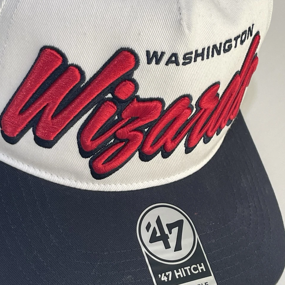 Washington Wizards NBA '47 Official Snapback Hitch Drop Shadow Hat White New NWT - Image 2 of 4