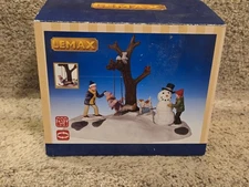 Lemax Christmas Village Swing Time Snowman Animated Table Accent #24481-R