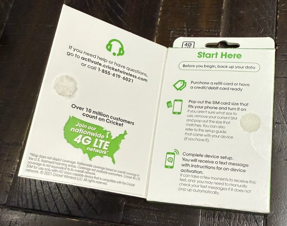 Wireless 3-in-1 SIM Kit - Bring Your Own Phone Cricket - 4G LTE - NEW - Image 2 of 2