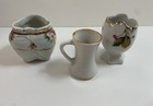 Vintage Japanese Porcelain Miniature Clover-Shaped/Mini Mug & Eggshell Vases — photo 2