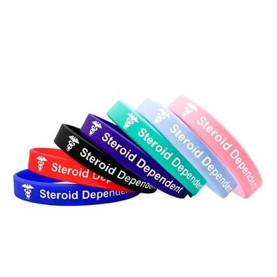 Steroid Dependent Medical Alert Wristband   Addison's Disease Band SALE SECONDS