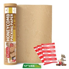 XFasten Honeycomb Packing Paper 12" x 66' Reusable Cushion Kraft Packing Pape...