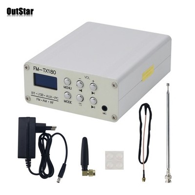 FM-TX180 75MHz-108MHz Bluetooth Stereo Transmitter 0.96'' OLED Screen #sz