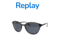 Gray Round Vintage 2000's Replay Sunglasses For Men And Women Made Of Plastic