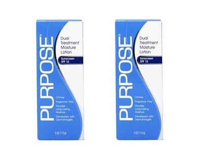 Dual Treatment Moisturizer with SPF 10 - 4 oz, 2-Pack for Hydrated Skin