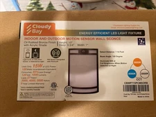 CLOUDY BAY Indoor Outdoor Motion Sensor Wall Sconce