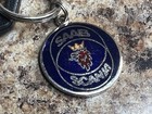 Vintage Collectible Vehicles Postage Blue Enamelled Saab Scania America Keychain — photo 2