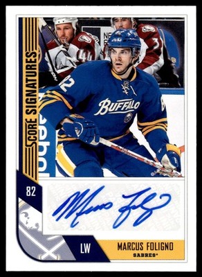 2012-13 Score Signatures Marcus Foligno Auto Buffalo Sabres #SS-MF
