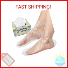 200 Pcs Plastic Foot Covers for Feet, Paraffin Wax Bags – Leak-Proof, Ribbed Ant
