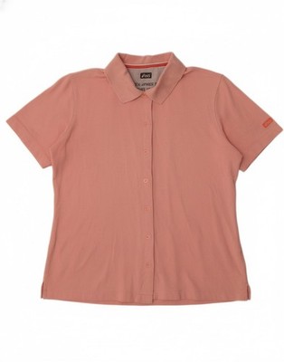 Asics Damen Kurzarm Shirt UK 14 Large Rosa Baumwolle AS07