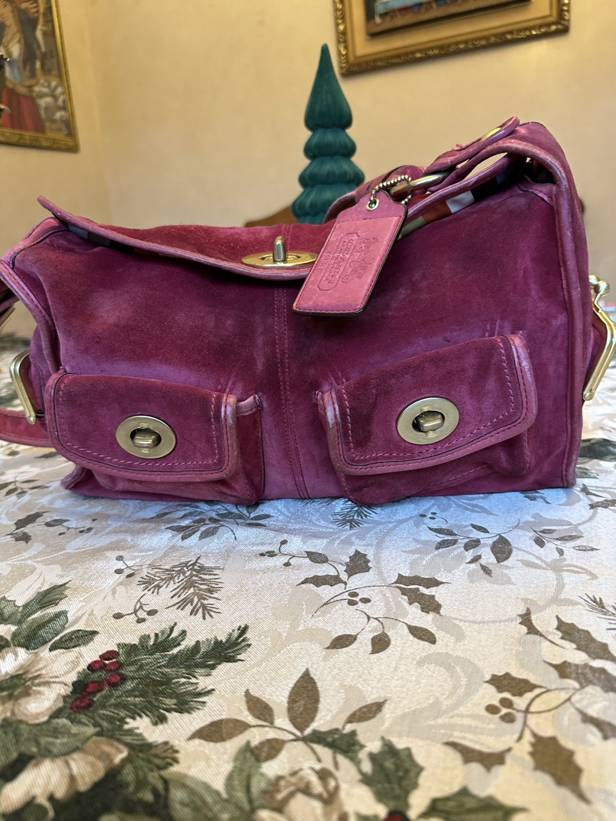 Coach 12797 Raspberry Bleecker Haversack Bag Limi… - image 1