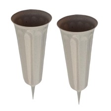 2Pcs Stake In Ground Flower Vases Container Holder