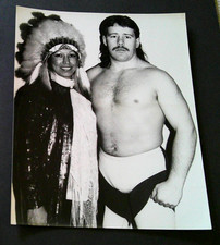 Princess Paula and Dave Fit Finlay British Wrestlers 8x10 Glossy Photo (1990s)