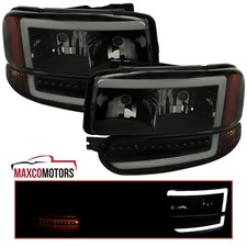 Smoke Headlightsbumper Lamps Fits 2000-2006 Gmc Sierra Yukon Xl Denali Led Drl