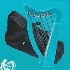15-String Lap Harp Handcrafted in Mahogany Wood Folk & Meditation Instrument New