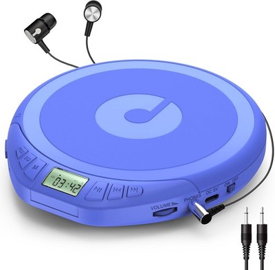 Tragbarer CD-Player mit LCD Display Anti-Skip HiFi Klassisch CD Player für Auto