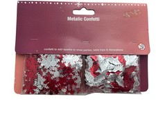 Christmas metallic confetti red and silver christmas metallic confetti snowflake