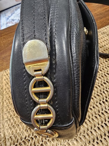 CHRISTIAN DIOR Vintage Black Leather Shoulder Bag with Auth Certificate - Picture 6 of 24