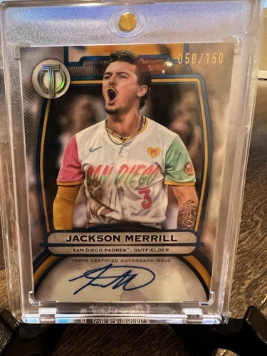 2025 Topps Tribute Baseball - San Diego Padres Jackson Merrill Auto 050/150