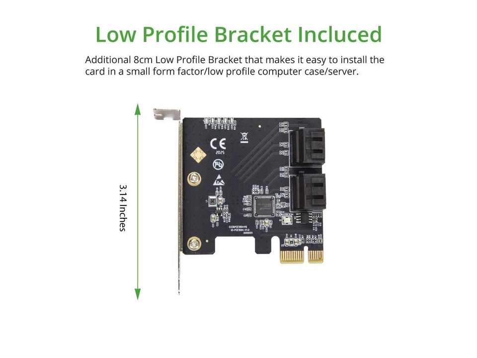 4 Port SATA III PCI-e 3.0 x1 Card Non-Raid with Low Profile Bracket - Image 4 of 4