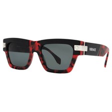 Versace Dark Grey Rectangular Men's Sunglasses VE4464 545787 55 VE4464 545787 55