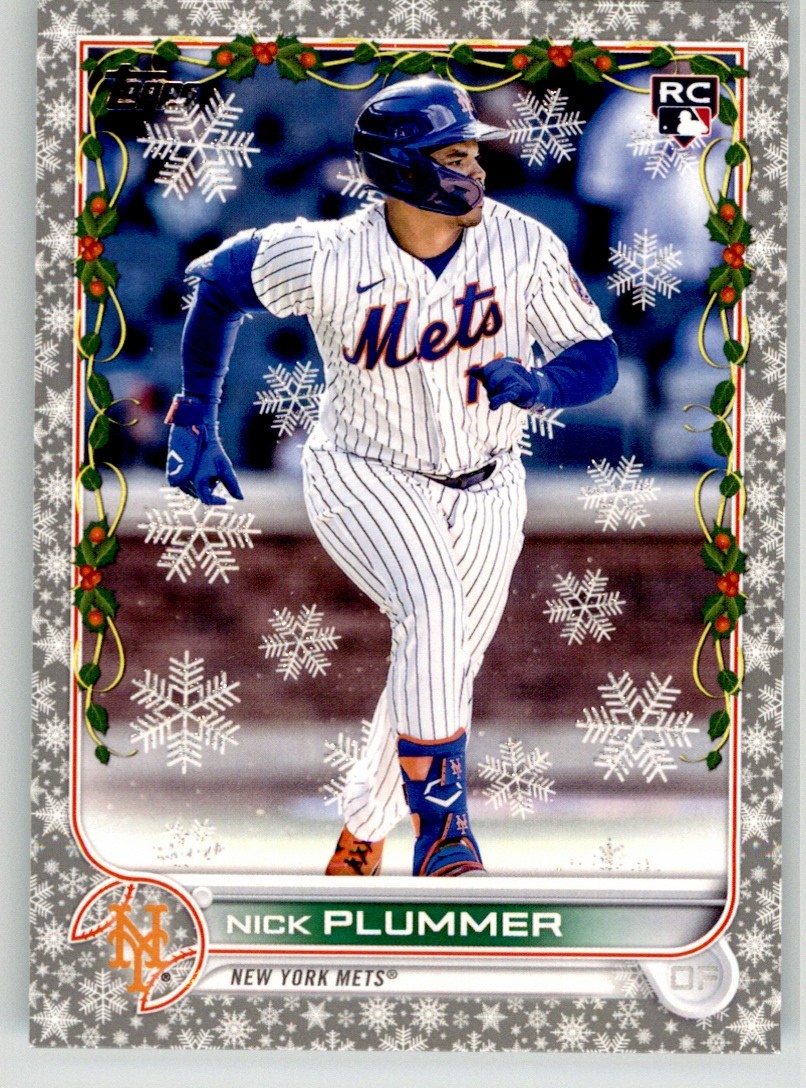 Nick Plummer 2022 Topps Holiday Metallic HW30 New York Mets Rookie