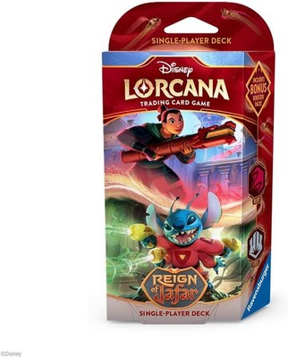 Disney Lorcana TCG: Reign of Jafar Single-Player Deck   Ruby & Steel