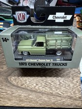 Chevrolet Cheyenne Super 10 1973 M2 carrocería de acero verde plataforma apilable difícil de encontrar R107