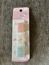 Sanrio MY MELODY 3 Pack TOOTHBRUSH CAPS New Hello Kitty Kuromi Keroppi Badsmaru