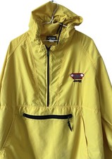 Vintage Jeep Brand Windbreaker Anorak Jacket Size Large Made In Usa Yellow