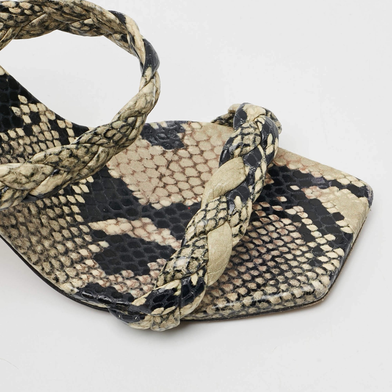 Paris Texas Size 36 GreyBlack Python Embossed Lea… - image 7