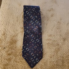 Vintage Tom James Geometric Print 100% Silk Made In USA Necktie Tie