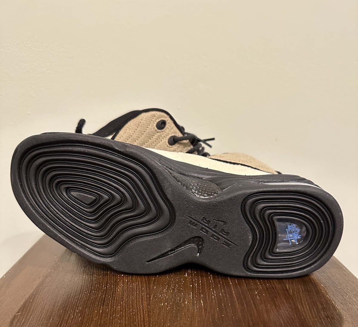 Nike Stussy x Air Penny II SP Rattan Black Limestone Mens Size 7.5