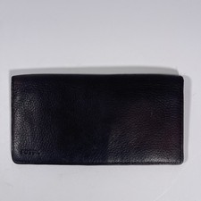 FOSSIL GENUINE COWHIDE CHECKBOOK/WALLET Bi-fold Slim 3.5x6.5" Brown