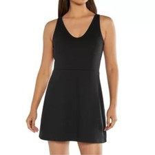 NWT GAP Size Large Black Active Tank Dress with Attached Shorts Underneath
