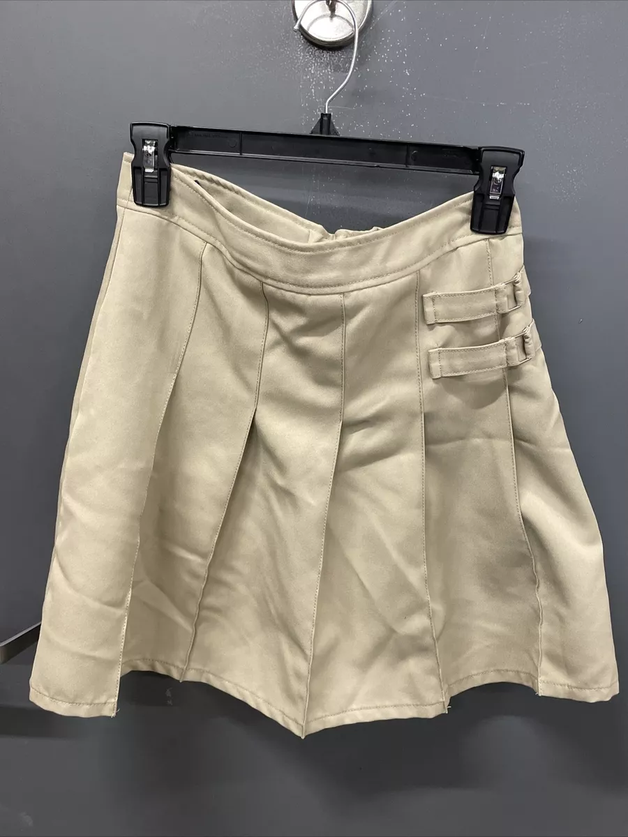 Girls Tan French Toast Adjustable Pleated Uniform Skirt 14 eBay
