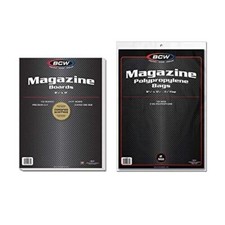  50 pack BCW Magazine Bags And Boards Acid Free - Archival Magazine Storage