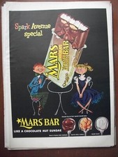 1954 Vintage Orig Magazine Ad Mars Candy Bar Spark Avenue Special Kids