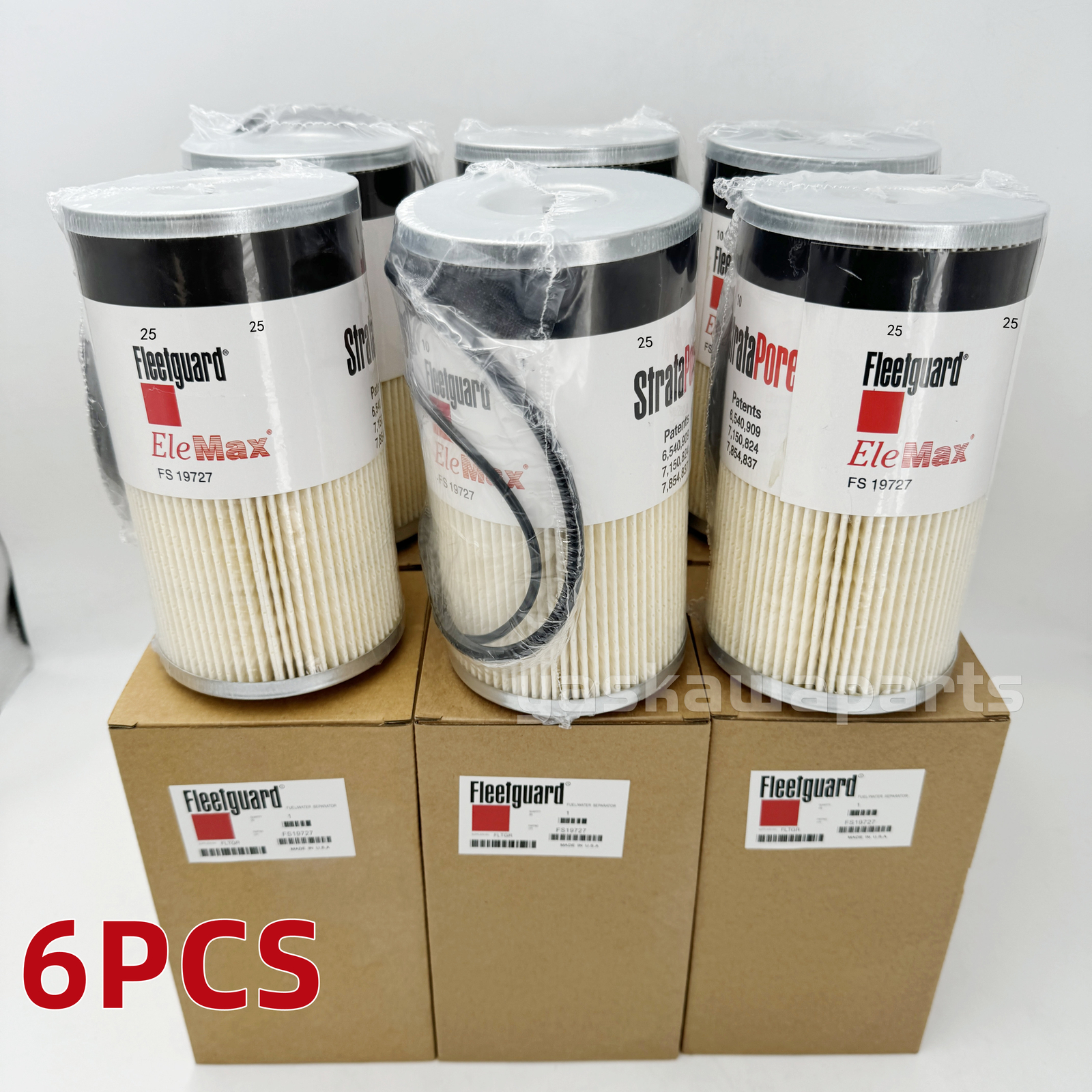 6PCS Genuine Fleetguard FS19727 Cummins Fuel/Water Separator US Free Shipping